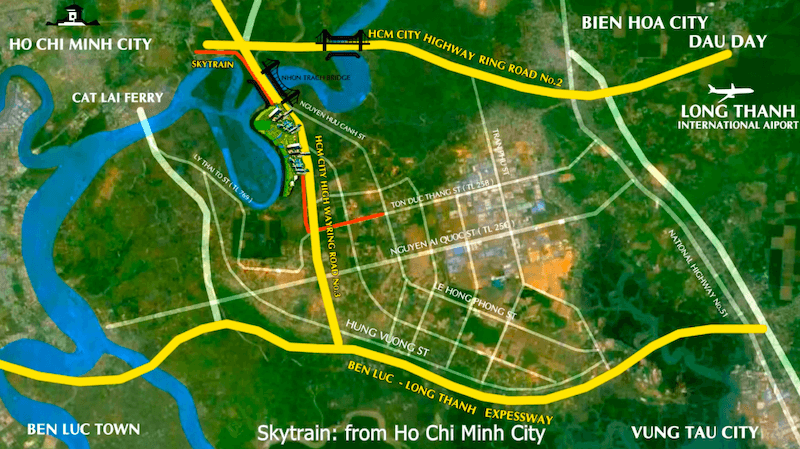 Vị trí dự án căn hộ DIC Wisteria City Nhơn Trạch Đồng Nai